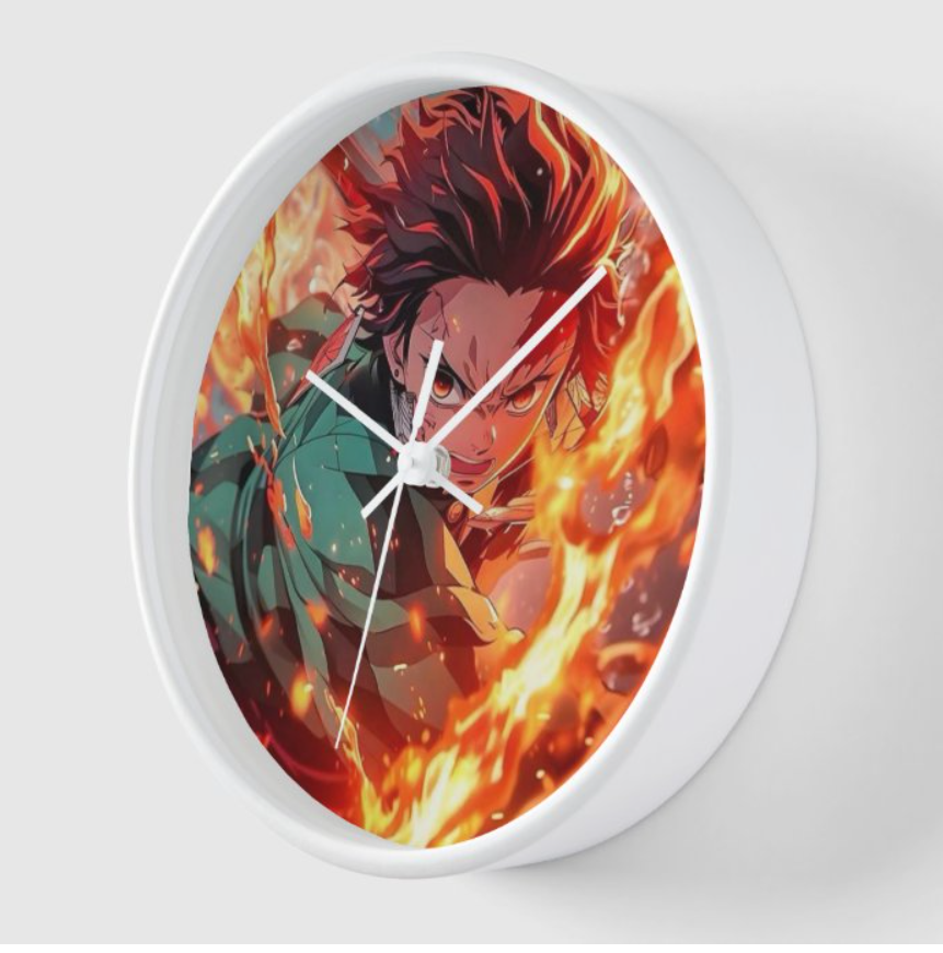 Flame Fighter Anime Wall Clock
