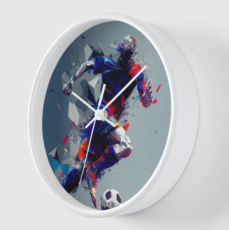 Dynamic Football Motion Wall Clock