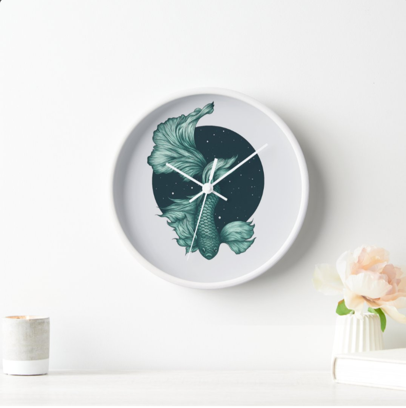 Betta Fish Wall Clock