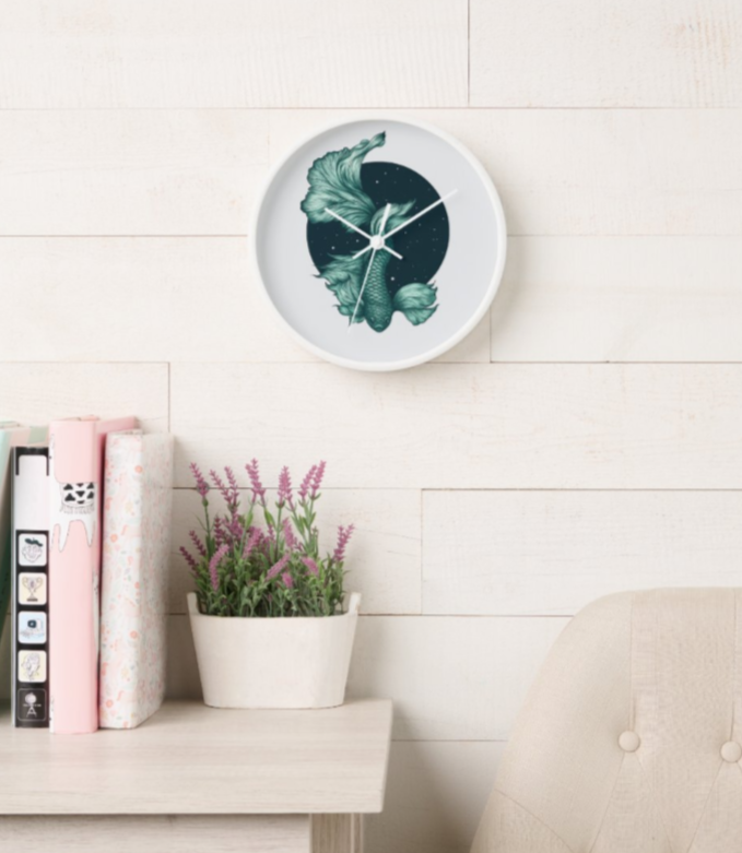 Betta Fish Wall Clock