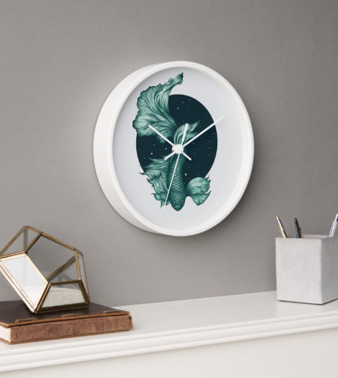 Betta Fish Wall Clock