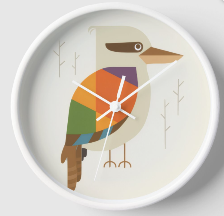Geometric Bird Wall Clock