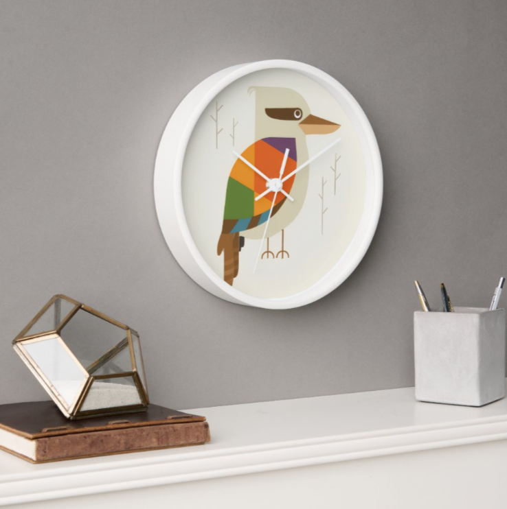 Geometric Bird Wall Clock