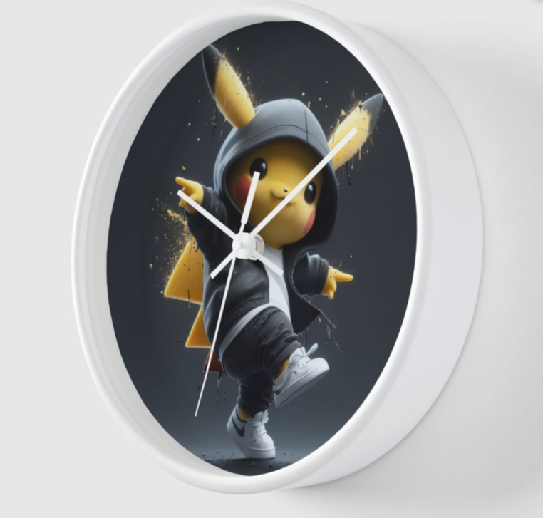Streetwear Pikachu Wall Clock