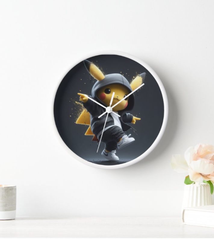 Streetwear Pikachu Wall Clock