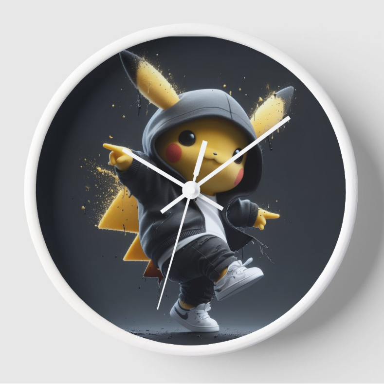 Streetwear Pikachu Wall Clock