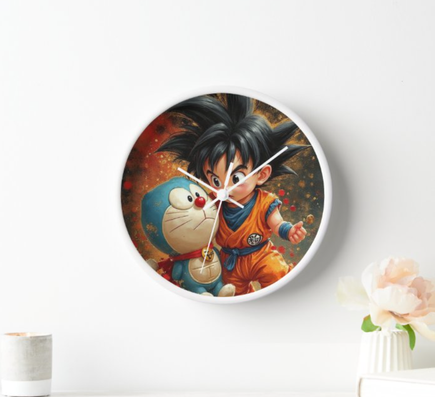Chibi Duo Anime Wall Clock