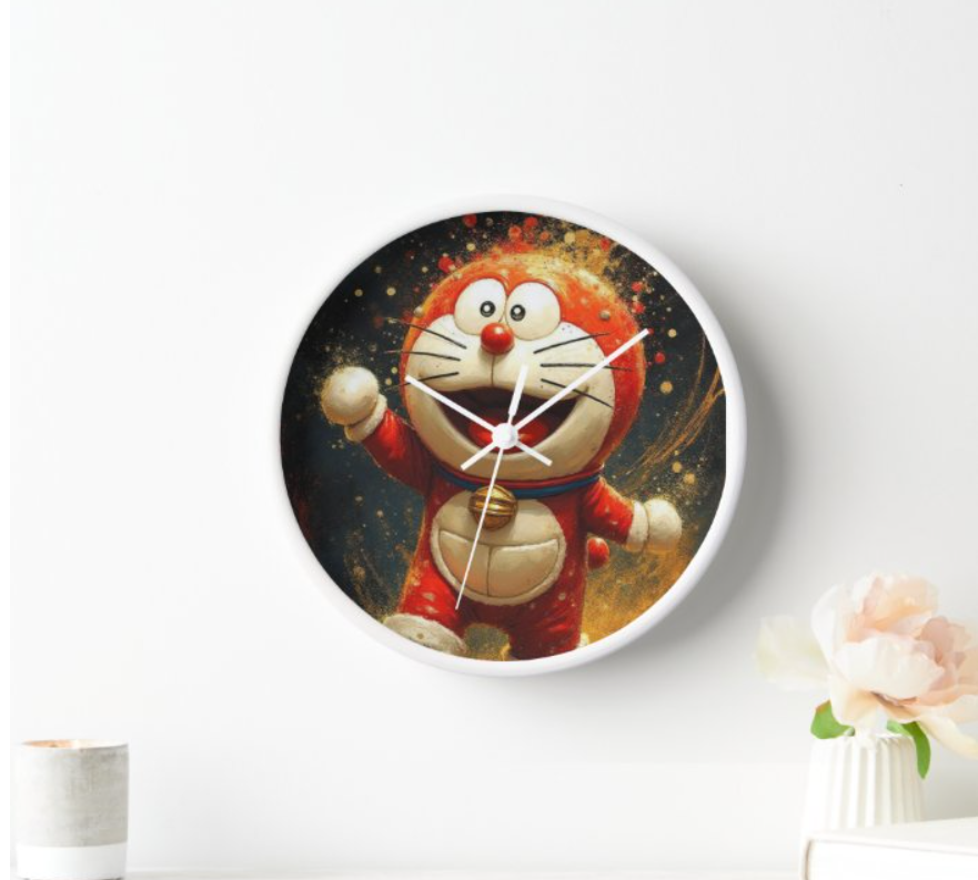 Playful Cartoon-Inspired Wall Clock