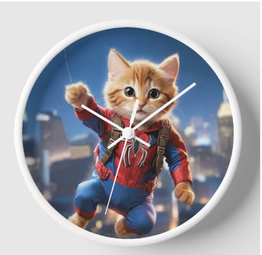 Hero Kitty Wall Clock