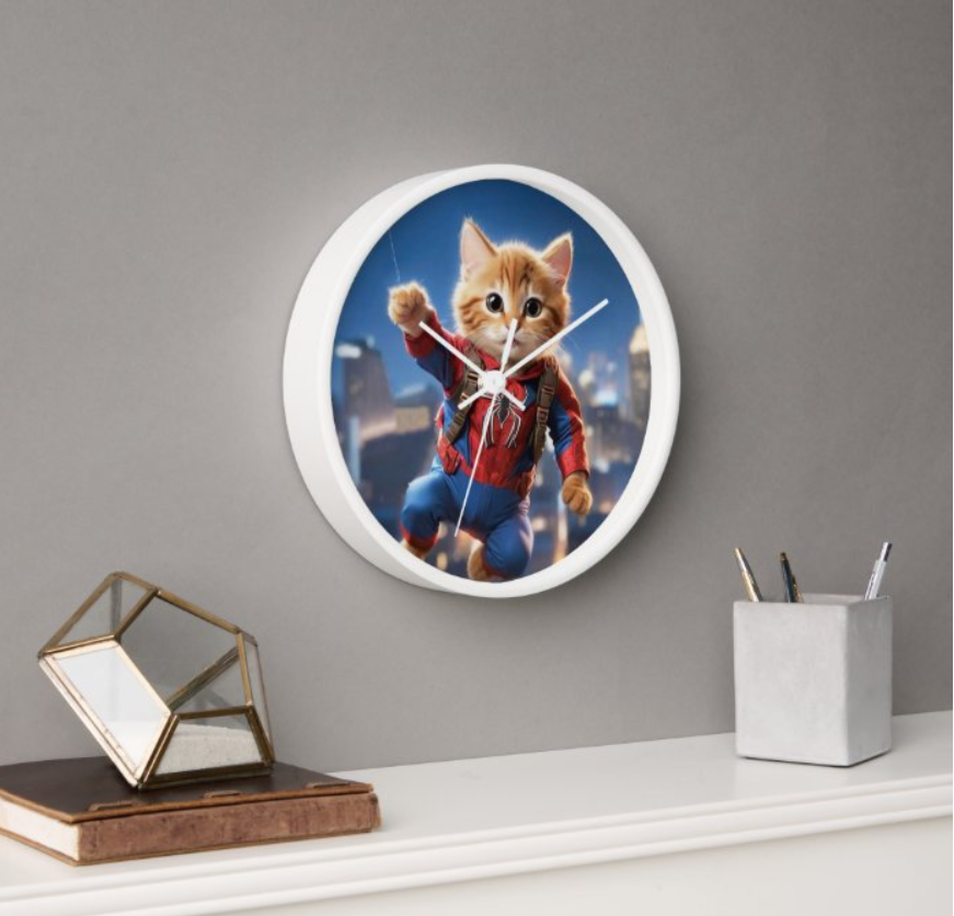 Hero Kitty Wall Clock
