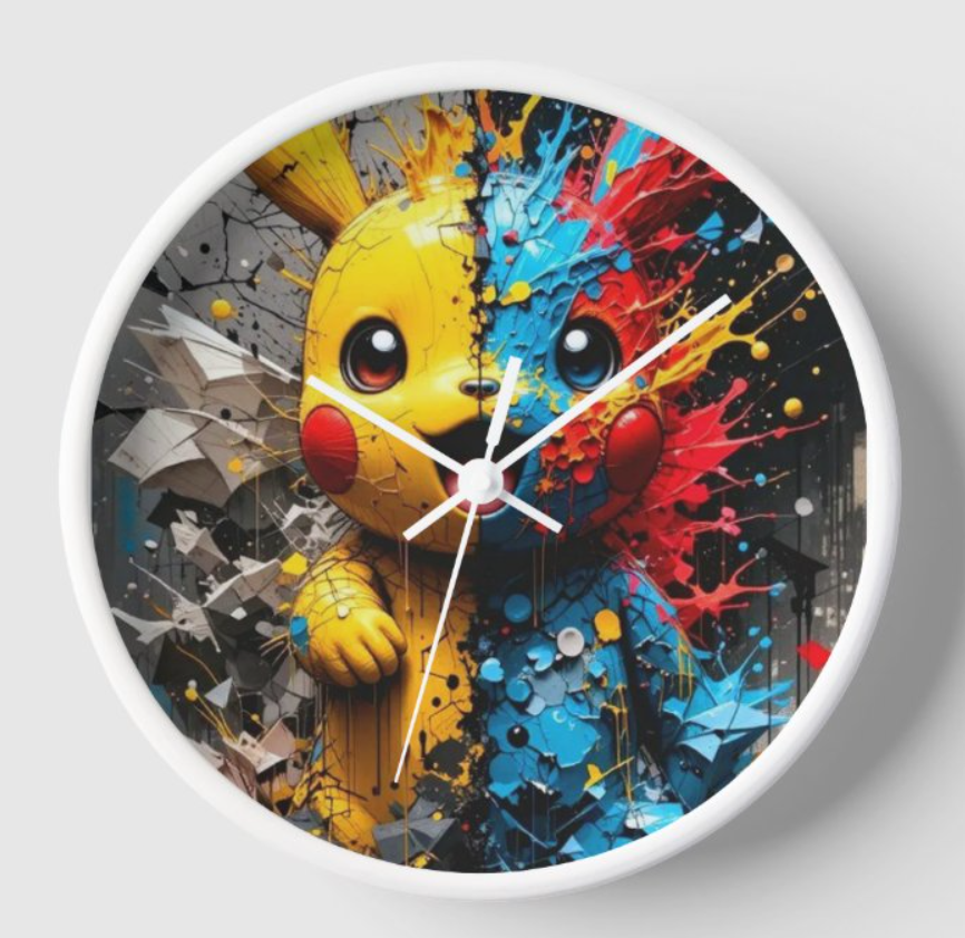 Vibrant Splash Art Wall Clock