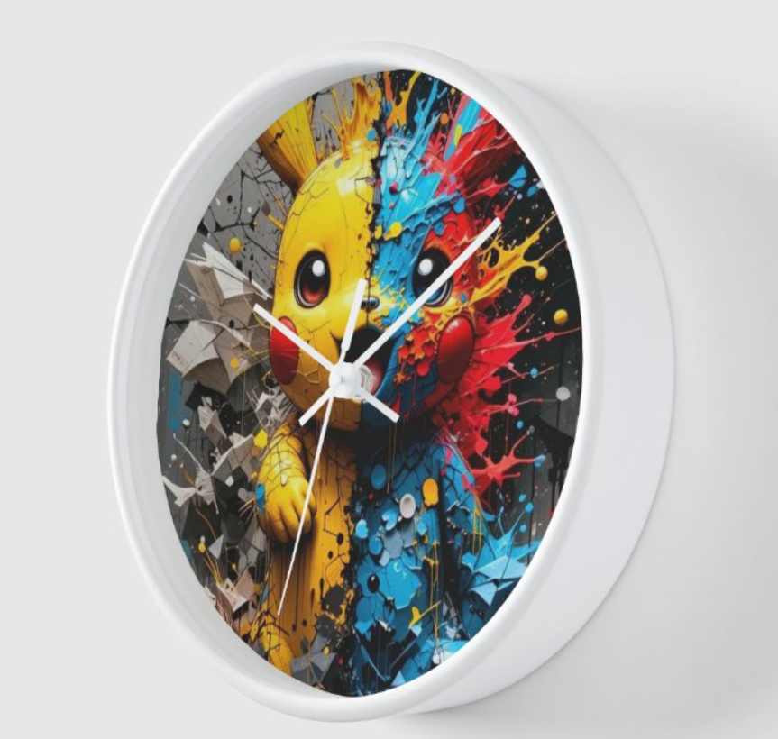 Vibrant Splash Art Wall Clock
