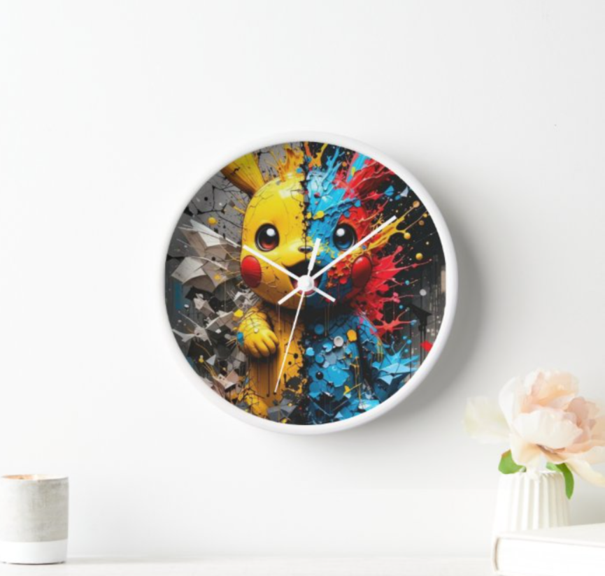 Vibrant Splash Art Wall Clock