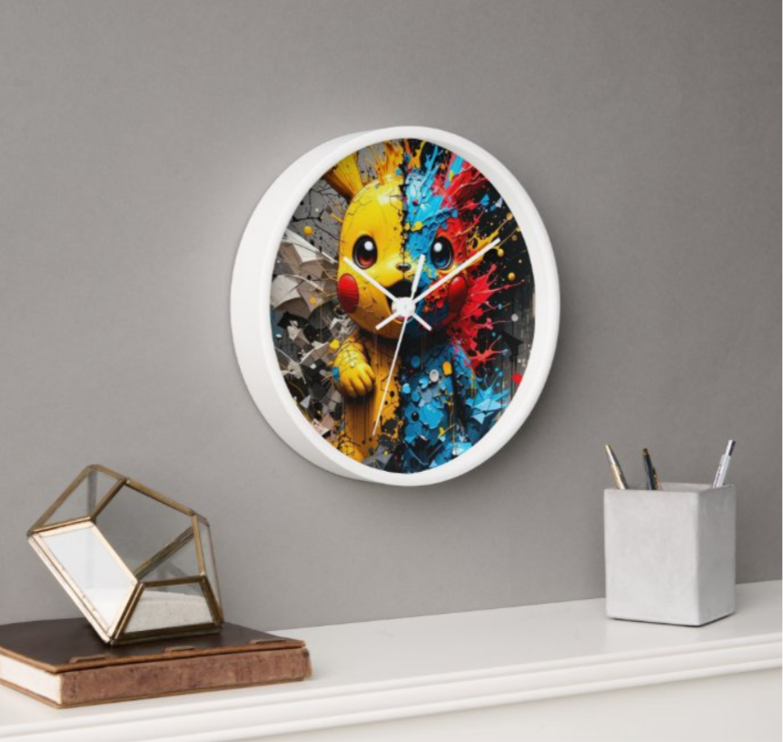 Vibrant Splash Art Wall Clock